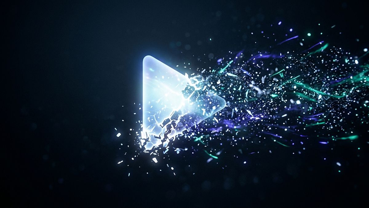 Dunkler Bildschirm mit erloschenem Video-Player-Symbol als Metapher für das Ende von OpenAI Sora